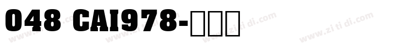 048 CAI978字体转换